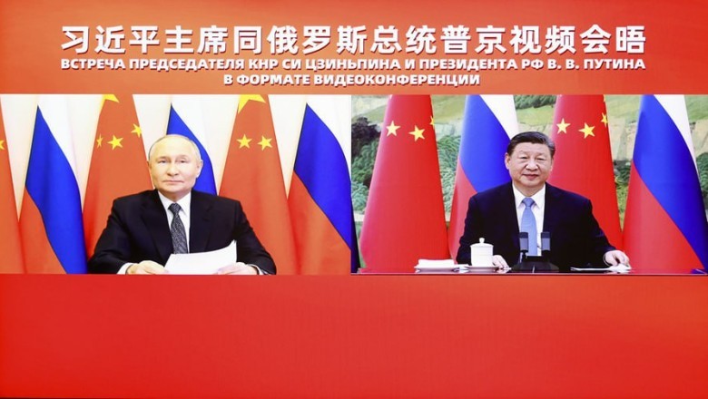 លោក Xi Jinping ប្រធានរដ្ឋចិននិងលោក ភូទីន ប្រធានាធិបតីរុស្ស៊ីជួបសន្ទនាតាមប្រព័ន្ធវីដេអូ