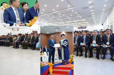 ពិធីសម្ពោធសមិទ្ធផលកំណែទម្រង់វិទ្យាស្ថានជាតិអប់រំ និងពិធីប្រគល់សញ្ញាបត្រជូនដល់ និស្សិត គរុនិស្សិត នៃវិទ្យាស្ថានជាតិអប់រំ