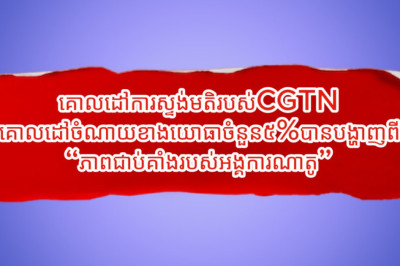 គោលដៅការស្ទង់មតិរបស់CGTN៖គោលដៅចំណាយខាងយោធាចំនួន៥%បានបង្ហាញពី “ភាពជាប់គាំងរបស់អង្គការណាតូ”
