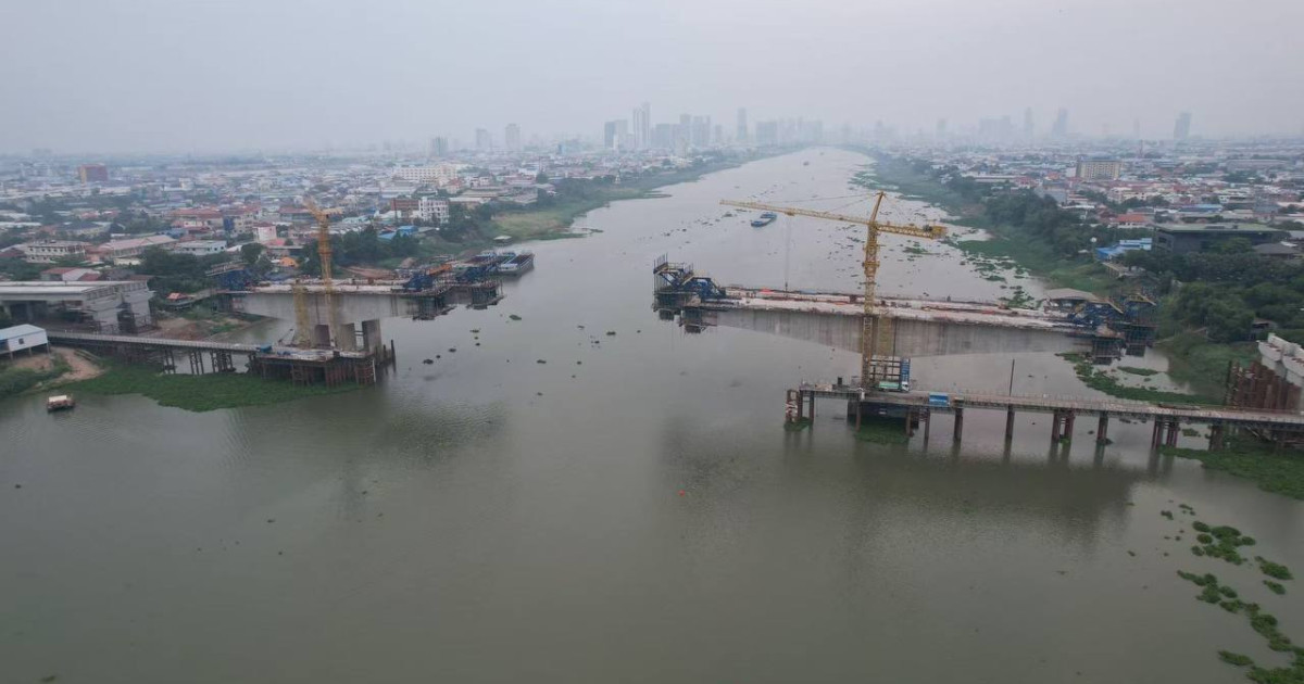 គម្រោងសាងសង់ស្ពានចាក់អង្រែក្រោម-ព្រែកប្រា សម្រេចបាន ៦៨% ហើយ ដោយលឿនជាងផែនការដែលបានកំណត់